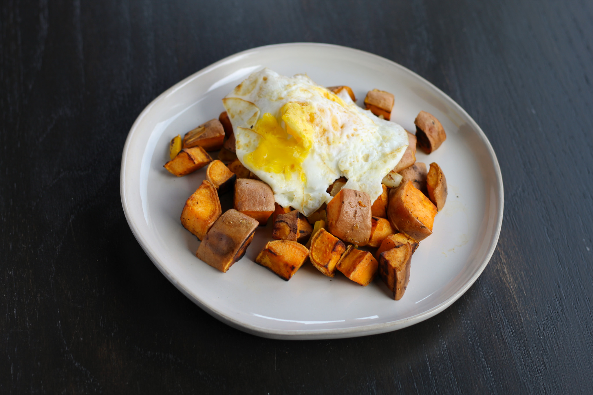 sweet potato breakfast hash on plate